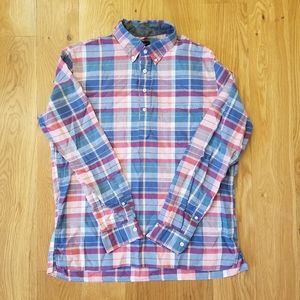 J. Crew 3/4 button plaid shirt